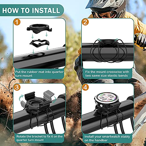 TUSITA تركيب دراجة TUSITA 20 مم QuickFit بتقنية الربع دورة متوافق مع Garmin Fenix 6S و Fenix 6S Pro و Fenix 7S - Image 4