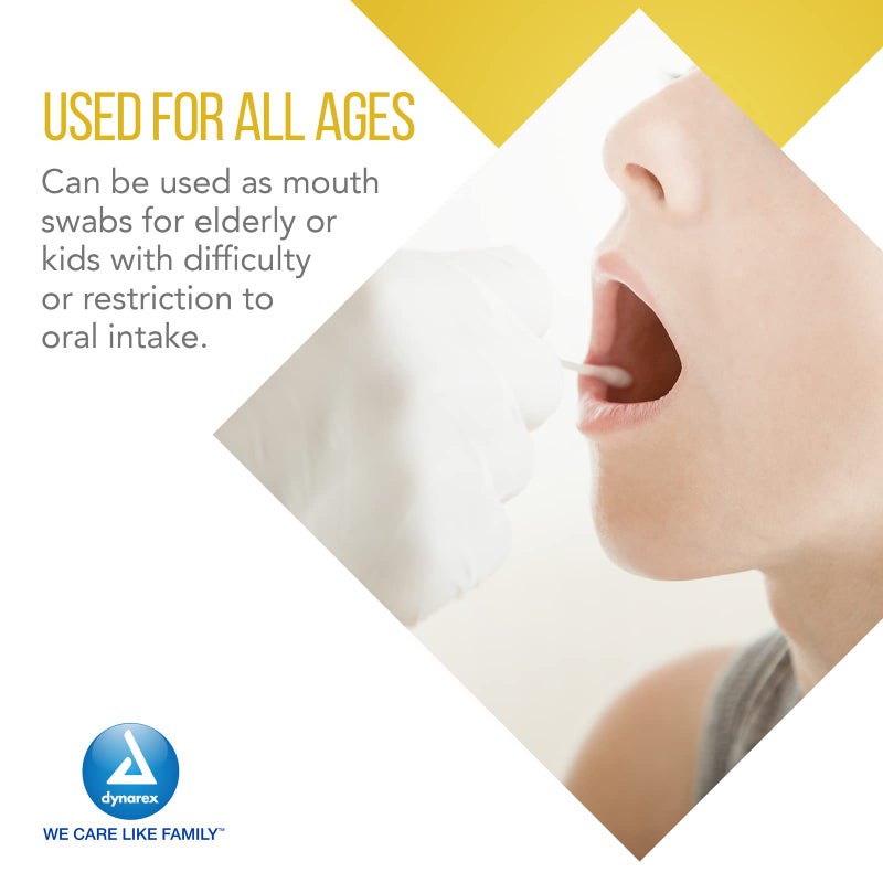 Dynarex Lemon-Glycerin Swabsticks, Pleasant Tasting Cotton Swabs that Gently Soothes and Refreshes Dry Mouth, 3 Oral Swabsticks per Packet, 1 Box of 75 Lemon-Glycerin Swabsticks - Image 4