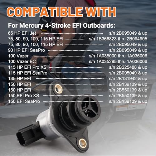 Dilomber 897526T Idle Air Control Valve Fit for Mercury Outboard 4-stroke engines 65HP 75HP 80HP 90HP 100HP 115HP 135HP 150HP Compatible with Mercruiser IAC Valve Replace OE 8M0188118 - Image 5