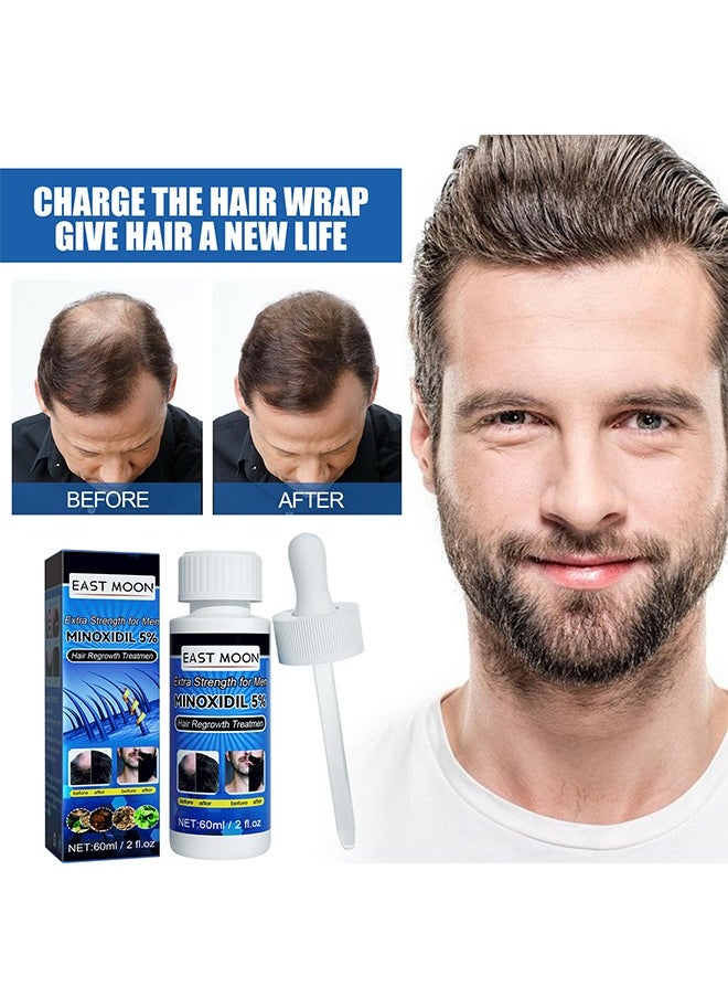 East Moon - Hair Strength Treatment - Extra Strength For Men, Minoxidil 5% For Promote Men's Hair And Beard Growth, Prevent Hair Loss, Care For Hair - Image 1