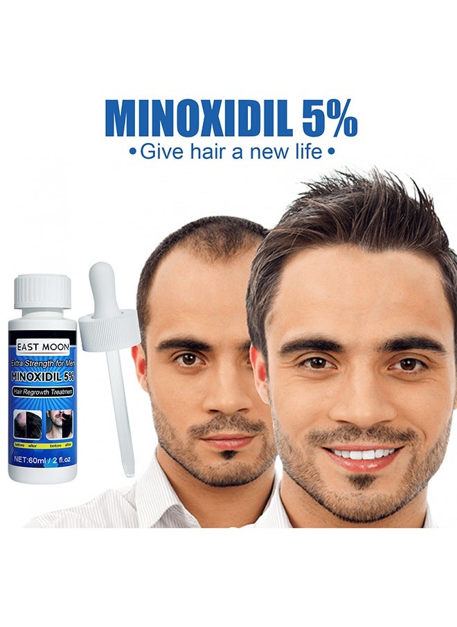 East Moon - Hair Strength Treatment - Extra Strength For Men, Minoxidil 5% For Promote Men's Hair And Beard Growth, Prevent Hair Loss, Care For Hair - Image 1