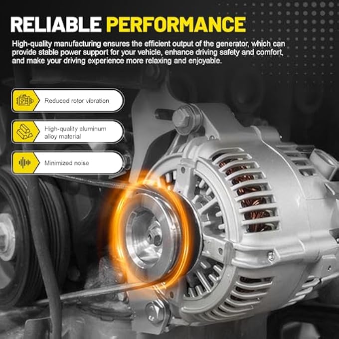 C-Tzu 130 Amp Alternator Compatible with Chevrolet Cruze 2012-2015 1.4L Cruze Limited 2016 1.4L Replaces 11654N 13573791 13577411 13581891 13588290 13597227 CW Rotation 5-Groove Pulley - Image 5
