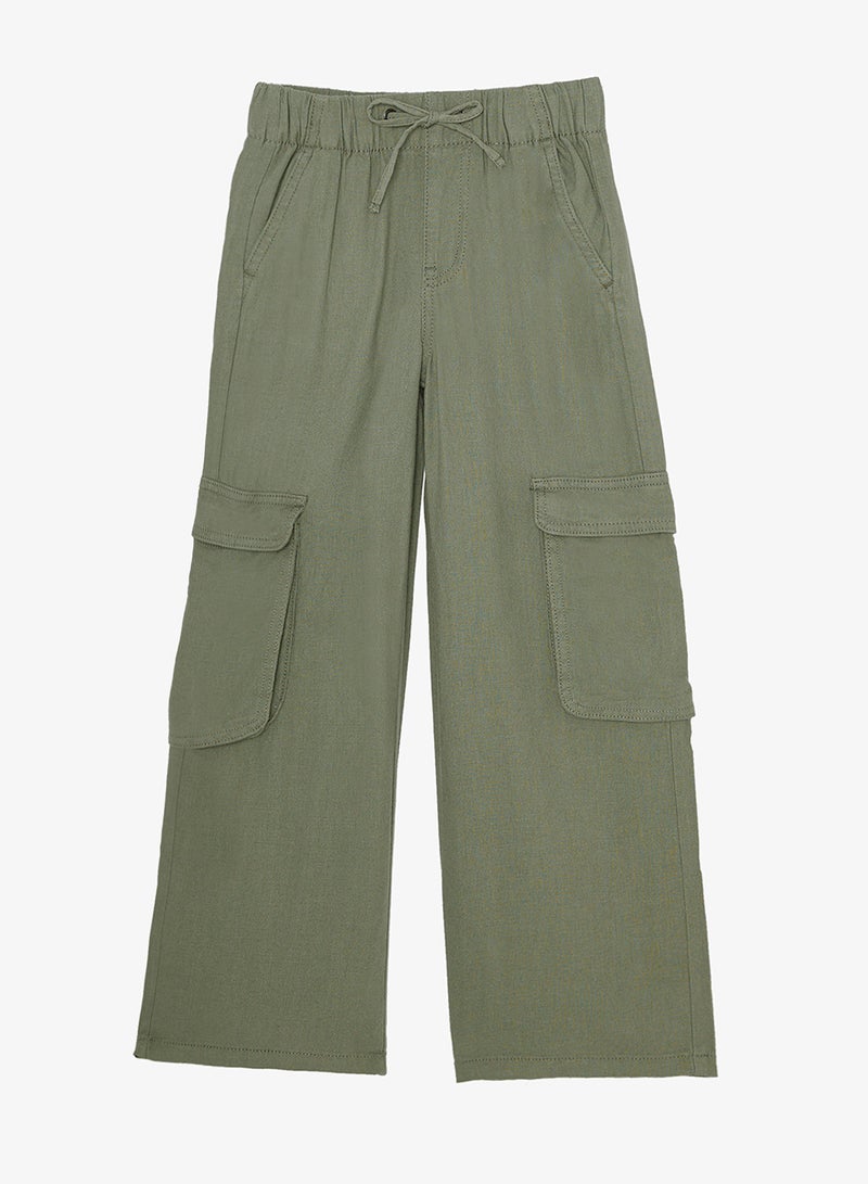 ريبلز مع نمشي بنطلون بناتي واسع بجيوب - Image 1