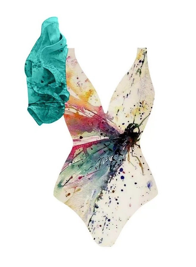 SISGL 2-Piece Women Swimsuit With Beach Cover Ups Long Wrap Skirt Bathing Suit Swimwear Holiday Beach Dress Female Retro Swimwear Vintage Surf Wear Summer - Image 2