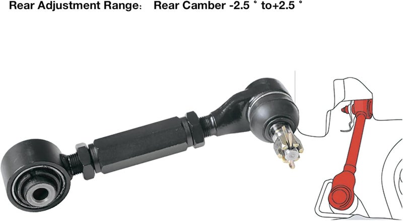Tiny Force 2Pcs Adjustable Control Arms Alignment Rear Camber Kit for Honda Odyssey 2005-2017 - Image 3