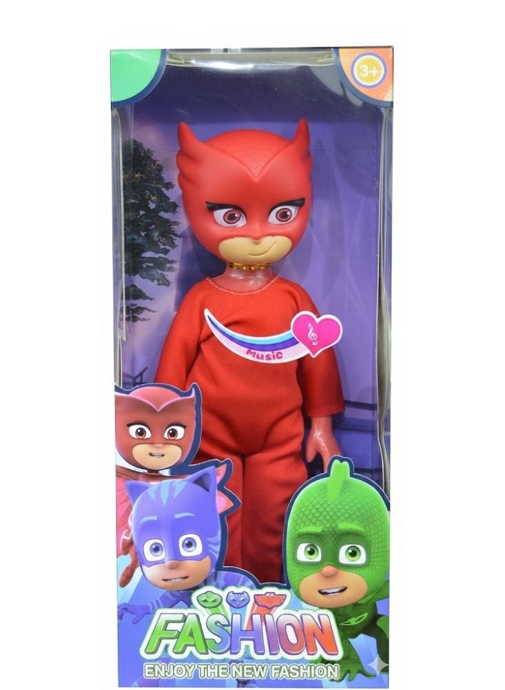 بريميم دمية أوليت من بي جي ماسكس – شخصية البطلة الخارقة الحمراء، بملابس ناعمة وهيكل متين، لعبة تقمص أدوار للأطفال من عمر ثلاث سنوات فما فوق - Image 1