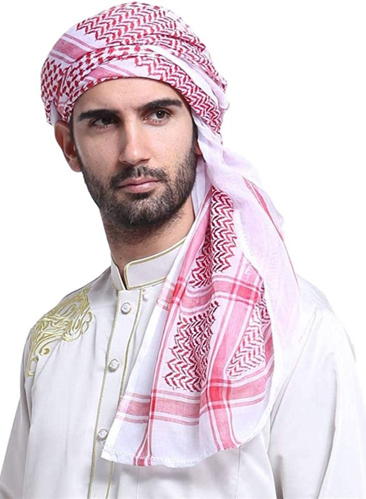 Arab Keffiyeh Adult Men's Turban Thick Muslim Hijab Shemagh Polyester Middle East Arafat Scarf Tactical Desert - Image 1