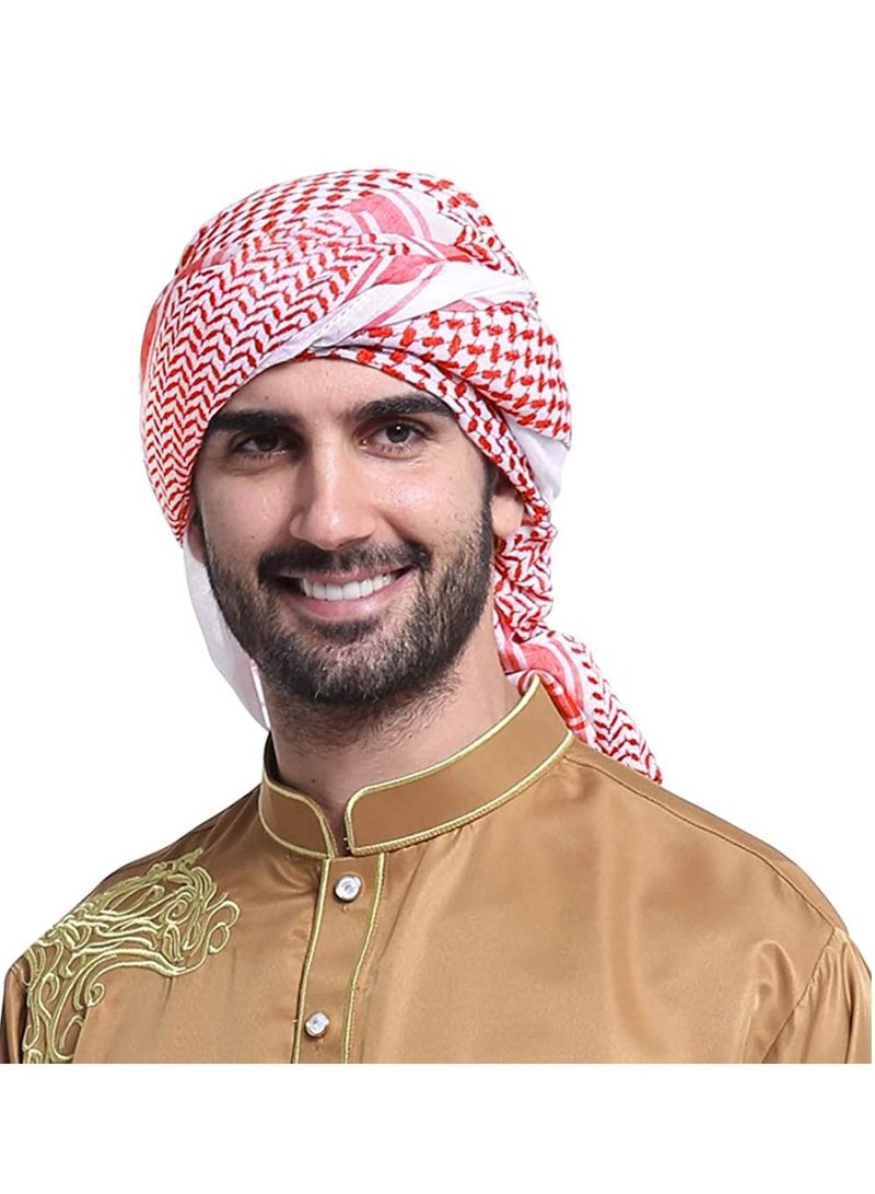 Arab Keffiyeh Adult Men's Turban Thick Muslim Hijab Shemagh Polyester Middle East Arafat Scarf Tactical Desert - Image 2