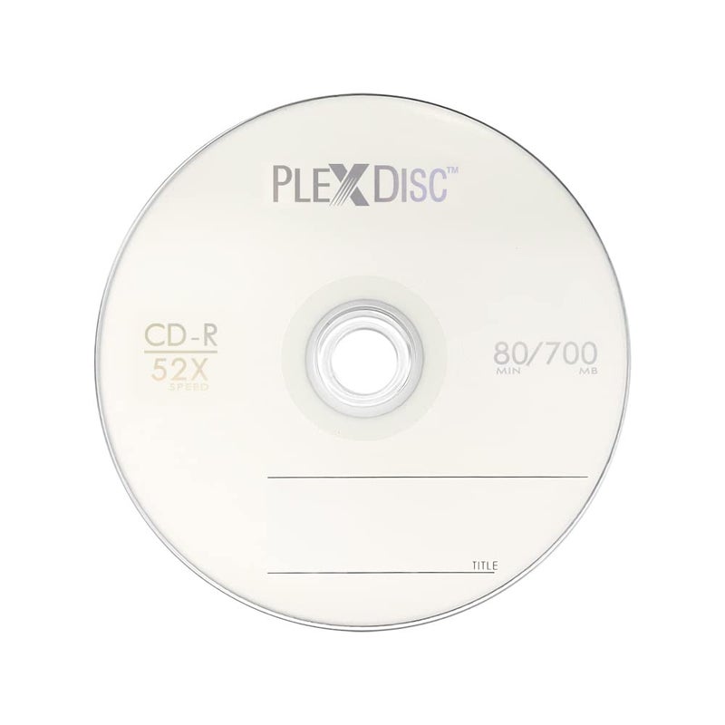 PlexDisc CD-R Blank Discs 700MB 52X Logo Top Recordable Media - 50 Pack Cake Box (FFP) Blank CDs CDR Disc - Image 2