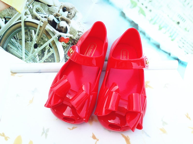 Melisha New Three-Layer Bow Children'S Shoes Original Jelly Baby Fish Mouth Shoes Princess Shoes Children'S Sandals - Image 1