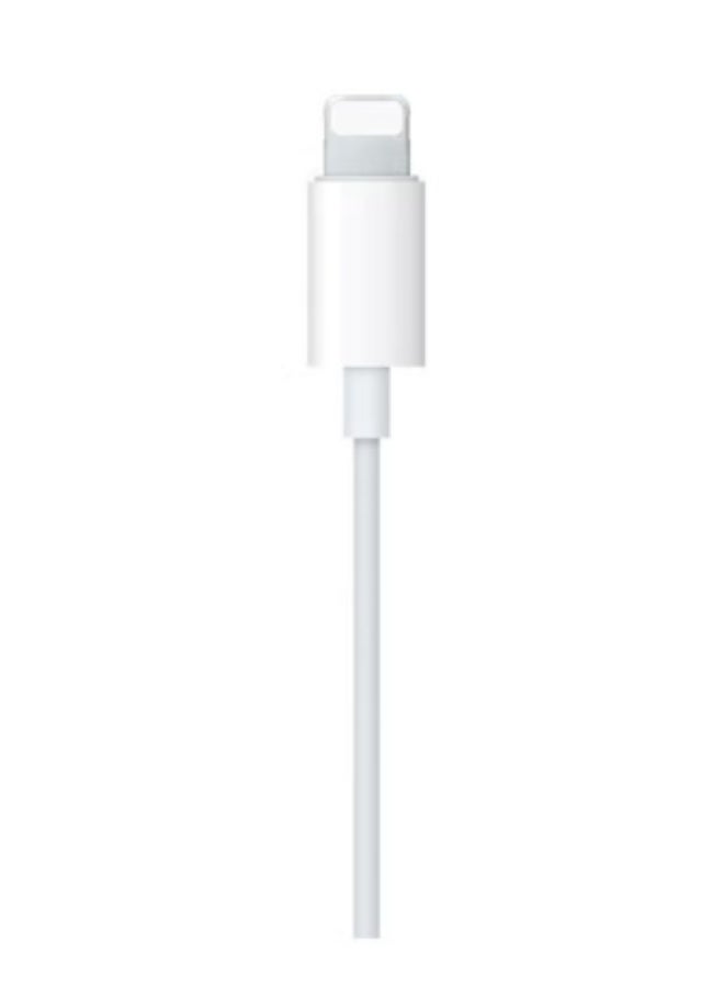 Power Plus High-Quality Wired Earphones with Lightning Connector, White - Image 2