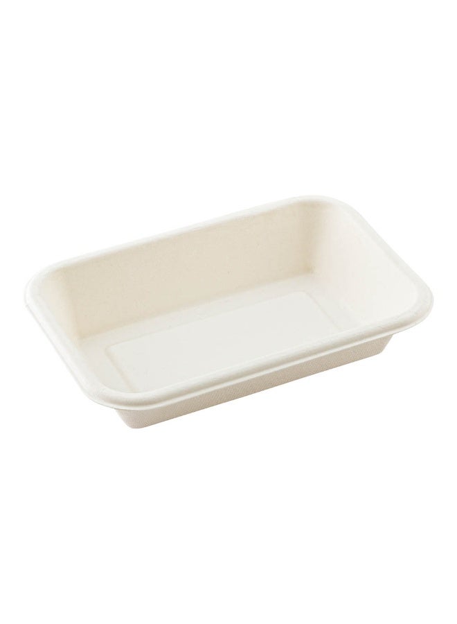 Restaurantware أطباق باجاس 16 أونصة من بلب تيك، 100 طبق سلطة مقاوم للدهون - الأغطية تباع بشكل منفصل، قابلة للاستخدام في الميكروويف، أطباق باجاس بيضاء، حافة معززة، متينة، للسلطات أو أكثر - Image 1