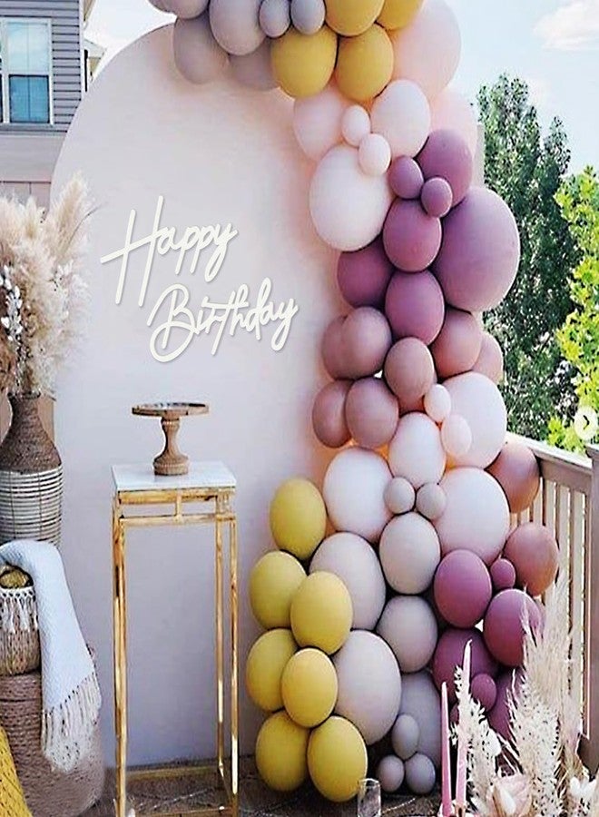 MASTRON Happy Birthday Sign for Backdrop - Felt Happy Birthday Letter Sign for Balloon Arch Birthday Party Balloon Arch Backdrop Decorations for Birthday Party Baby Shower - White - Image 3