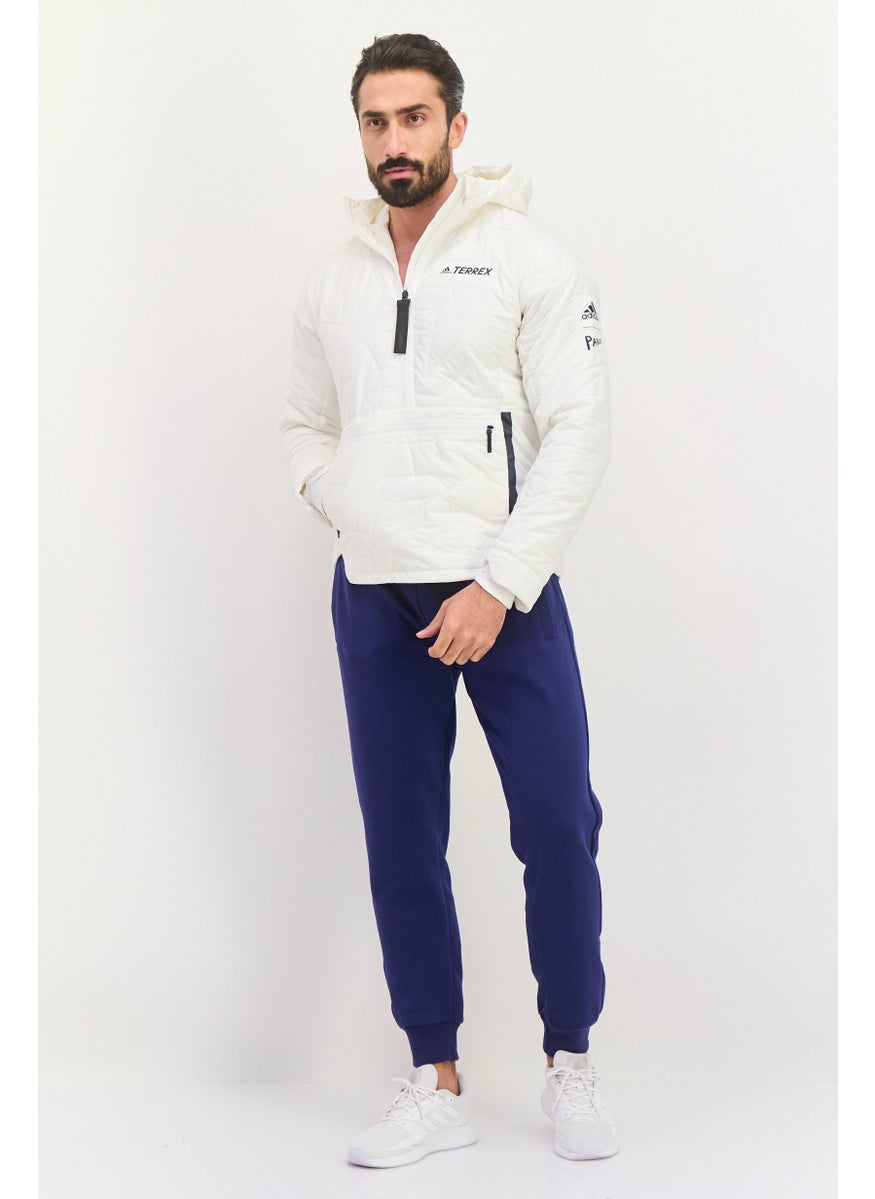 Adidas Men Sportswear Fit Long Sleeve Outdoor Jacket, White  - Image 4