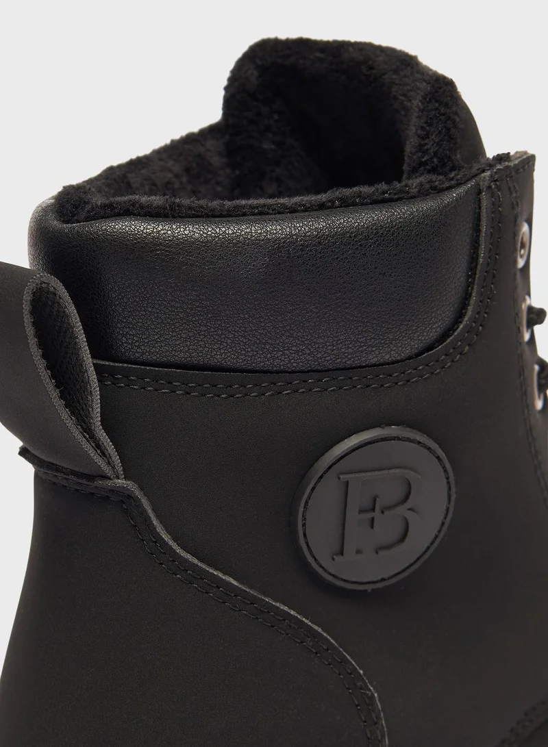 Flora Bella Lace Up Ankle Low Heel Boots