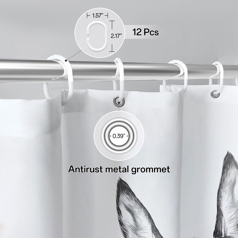 Mahrokh Funny Donkey Shower Curtain - Waterproof Fabric Shower Curtain Set for Bathroom Decor - are You Pooping Shower Curtain - Image 3