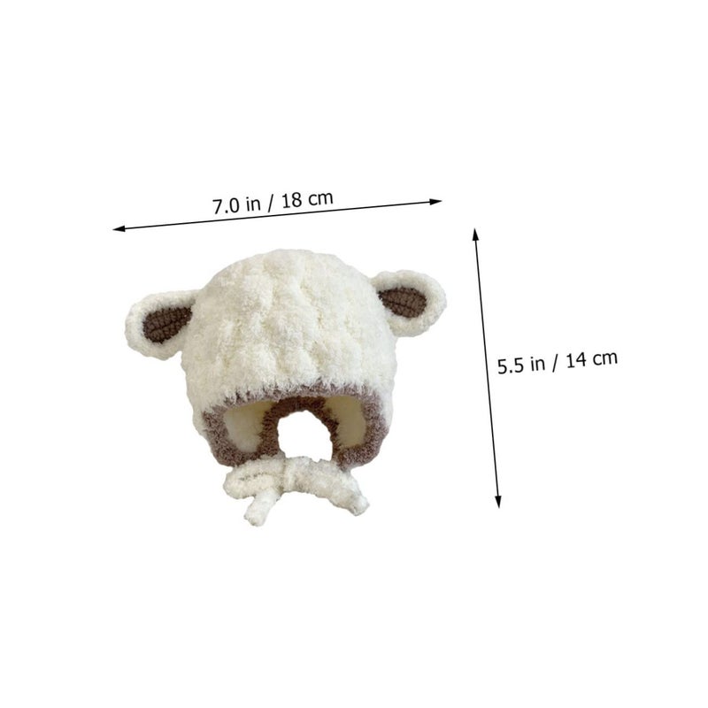 White Plush Winter Hat with Cartoon Ears Soft Breathable for Baby Toddler - Image 3