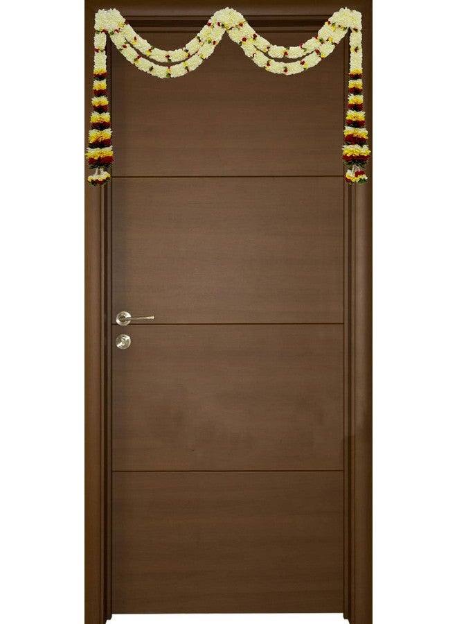 Daedal crafters DC 402 - Double Layered Simple Cone Door Set (Maroon) Doorway Flower Toran/Hanging - Image 5