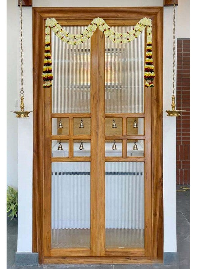 Daedal crafters DC 402 - Double Layered Simple Cone Door Set (Maroon) Doorway Flower Toran/Hanging - Image 3