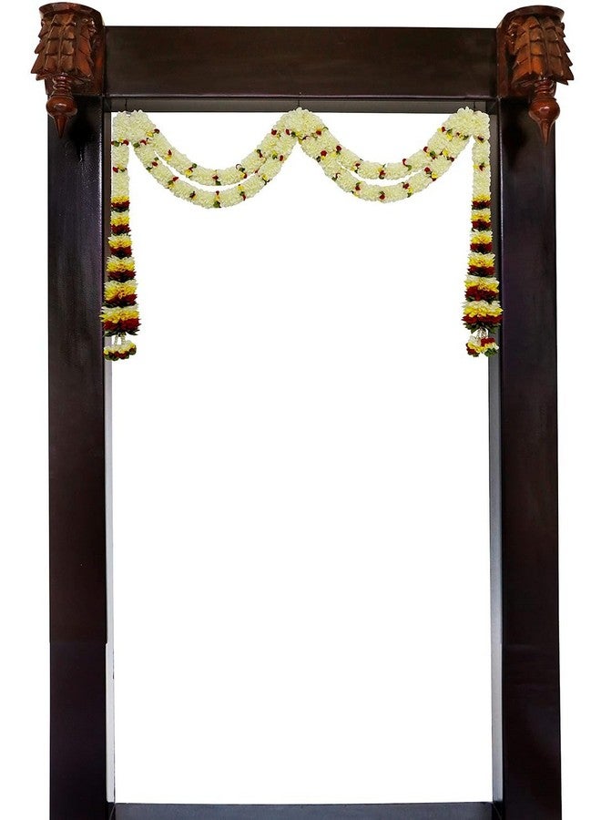 Daedal crafters DC 402 - Double Layered Simple Cone Door Set (Maroon) Doorway Flower Toran/Hanging - Image 1