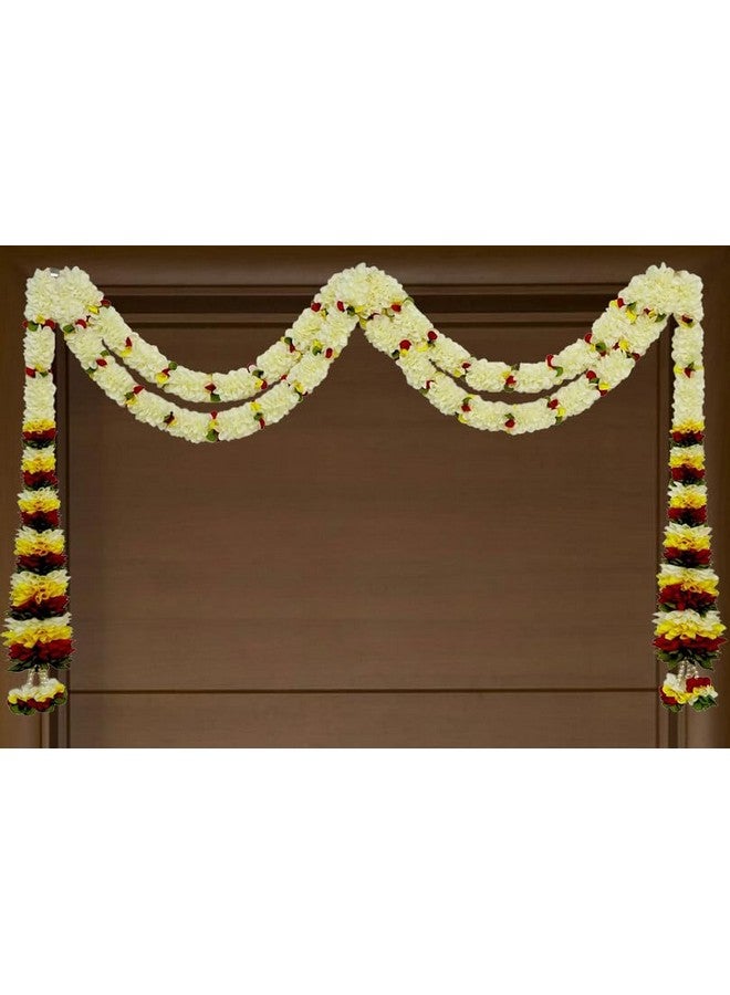 Daedal crafters DC 402 - Double Layered Simple Cone Door Set (Maroon) Doorway Flower Toran/Hanging - Image 4