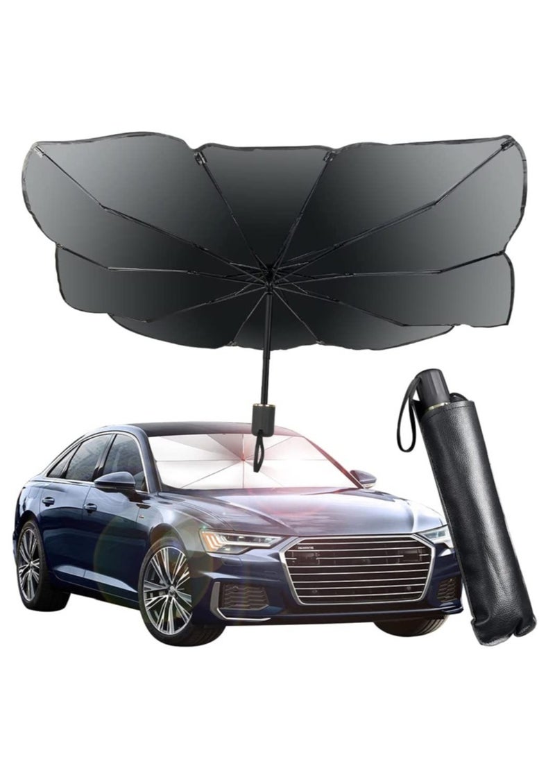 إلترازون Car Sun Shade Windshield Front Windshield Reflective Sunshade for Vehicle Blocks UV Ray, Foldable Cover Visor Umbrella, Automotive Ray Protection Block Parasol, Keep Your Vehicle Cool(31''x53inch'') - Image 1
