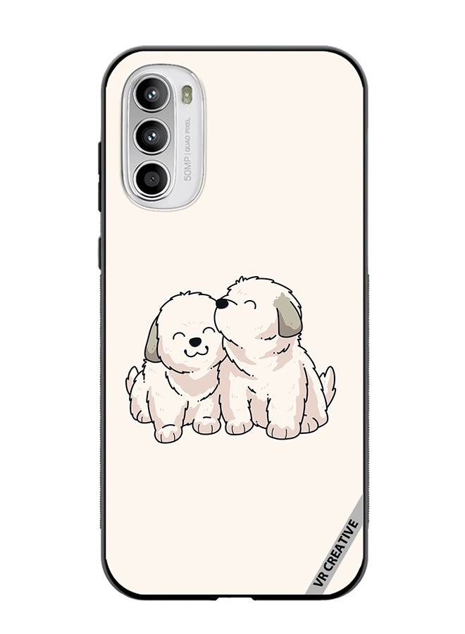 VR CREATIVE Protective Case Cover For Motorola Moto G82 Cute Puppies Design Multicolour - Image 1