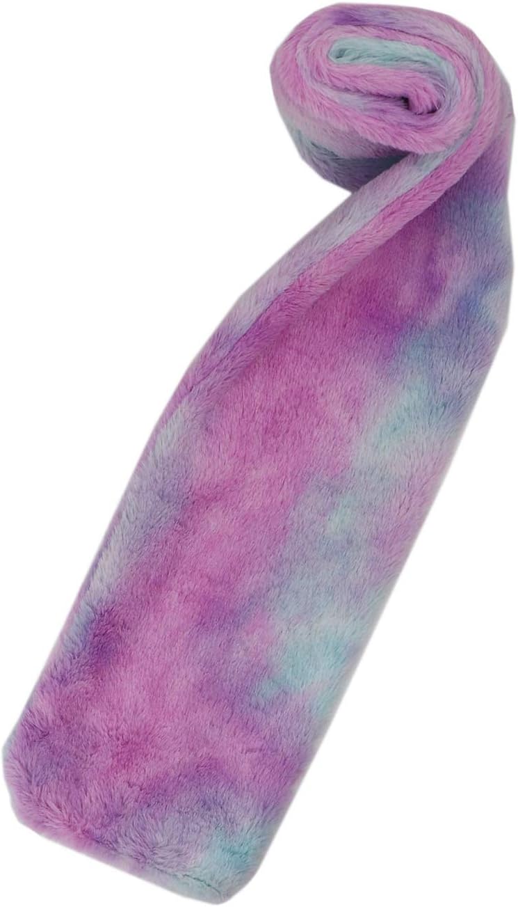 Newfancy Kids Winter Rainbow Scarf Gradient Cross Tie Collar Fluffy Fur Plush Shawl Wrap Neck Warmer for Toddler Girls Boys - Image 2