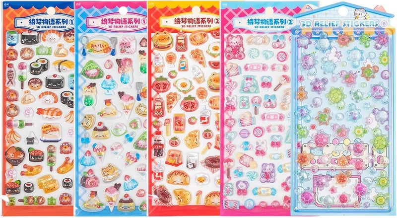 Puffier Sticker Sheets Adorable Small Stickers for and Adults Tiny for Phone Case, Notebook, Scrapbooking Floating - Image 3
