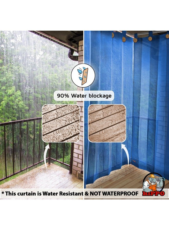 هيبو ستائر HIPPO 180 GSM للشرفة الخارجية، ستائر نافذة حجب أشعة الشمس والأشعة فوق البنفسجية، مصفاة للضوء، 4.5 قدم (4.5 قدم × 4.5 قدم، أزرق، قطعتان) - Image 3