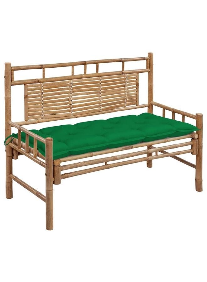 vidaxl vidaXL Garden Bench with Cushion 120 cm Bamboo  - Image 1