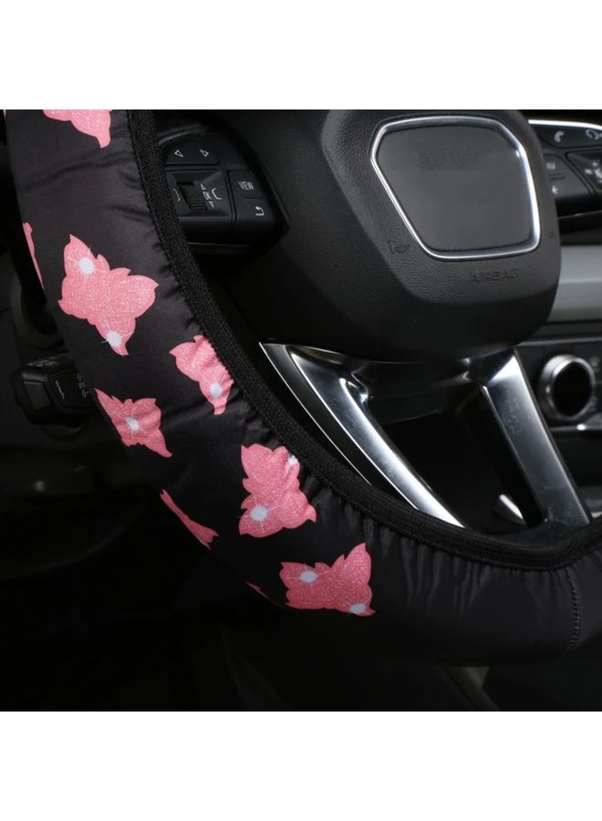 Blue 3pcs Set Butterfly Steering Wheel Handbrake Handle Covers - Image 5