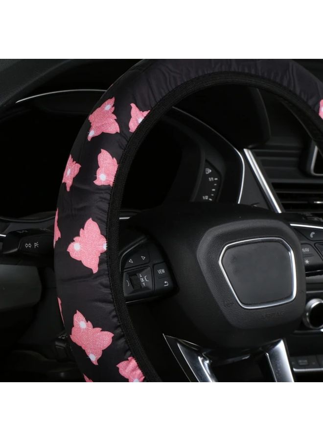 Blue 3pcs Set Butterfly Steering Wheel Handbrake Handle Covers - Image 4