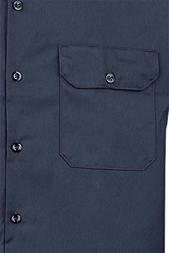 Dickies mens Short Sleeve Work Big and Tall Button Down Shirt, Navy, 3X-Large Big US - Image 3