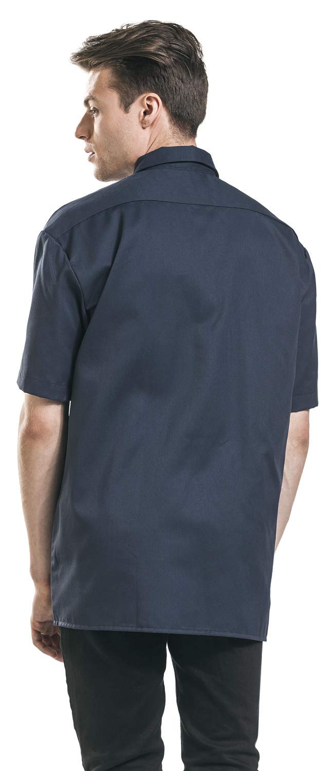 Dickies mens Short Sleeve Work Big and Tall Button Down Shirt, Navy, 3X-Large Big US - Image 5