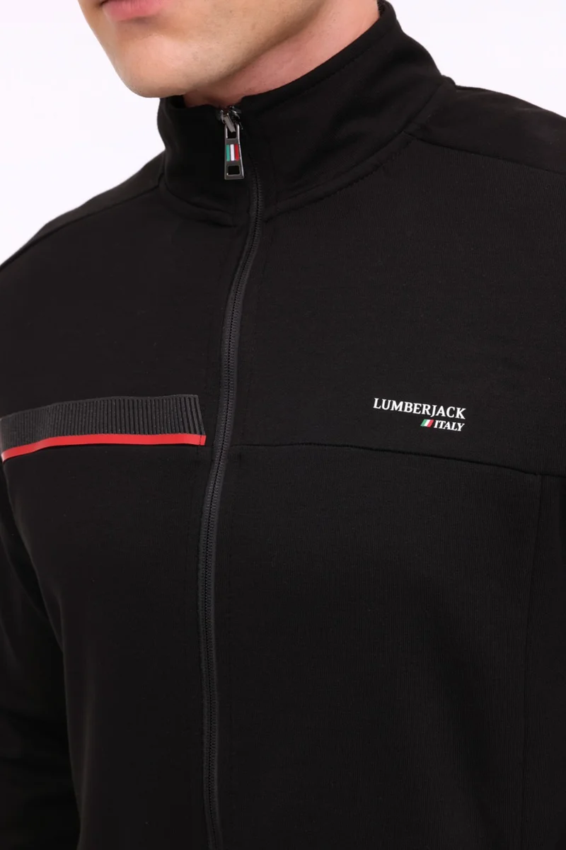 لامبرجاك ml Renato 18ITL1013 4pr Black Men's Tracksuit Top