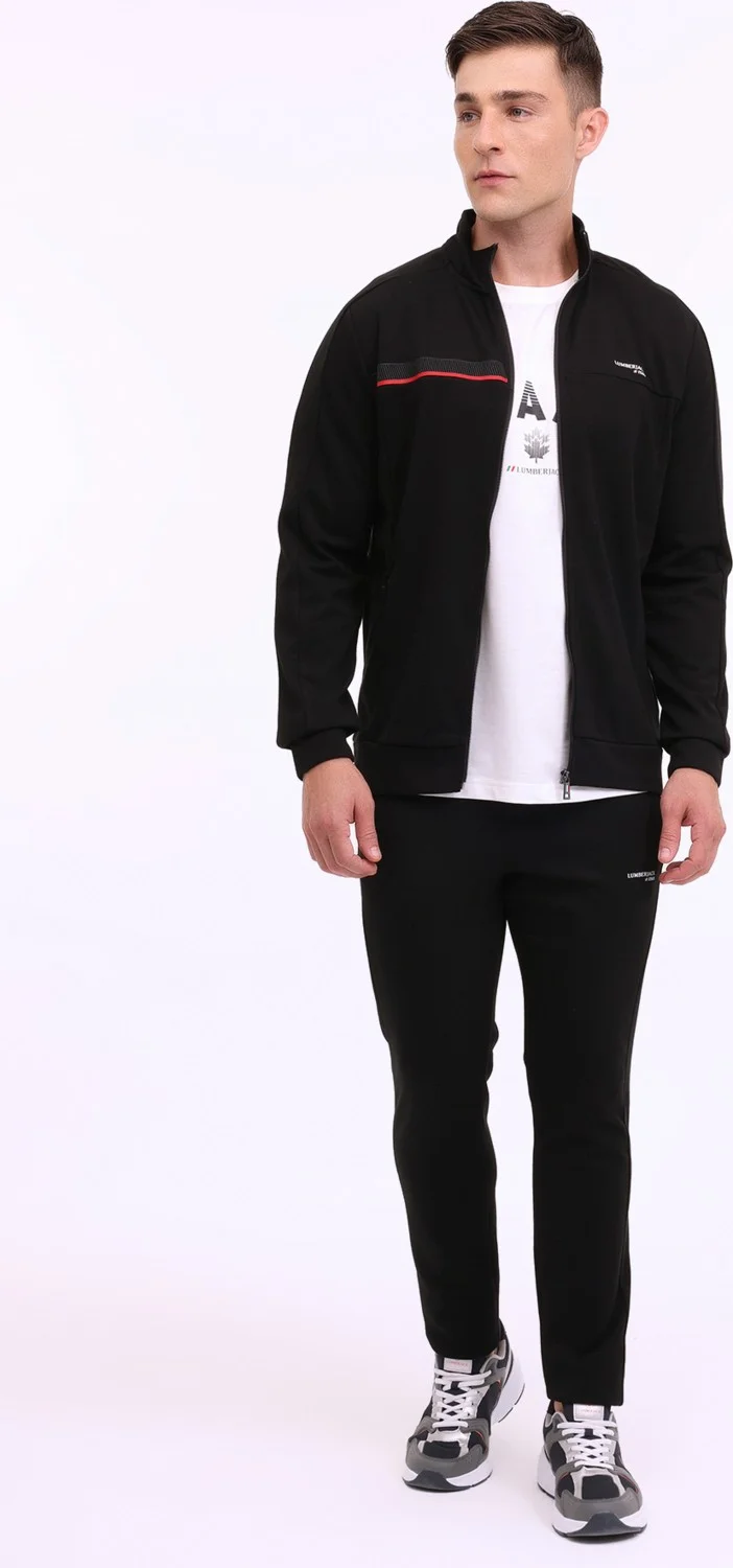 لامبرجاك ml Renato 18ITL1013 4pr Black Men's Tracksuit Top