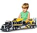Bstoyder Toddler Boy Toys for 3 4 5 6 7 Years Kids 21 Semi Construction Carrier Truck Toy with Excavator and Dump Truck Friction Powered Toys with Lights and Sounds Birthday for Boy Girls - Image 2