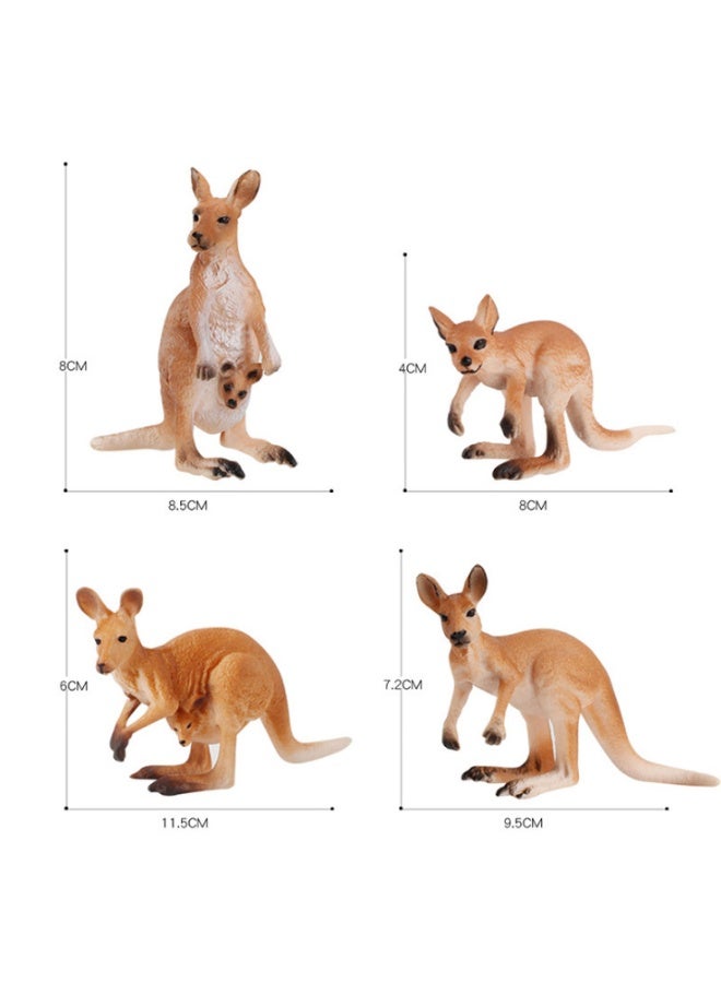 NIBEMINENT Kids' Solid Wild Animal Model - Educational Mother Kangaroo Figurine