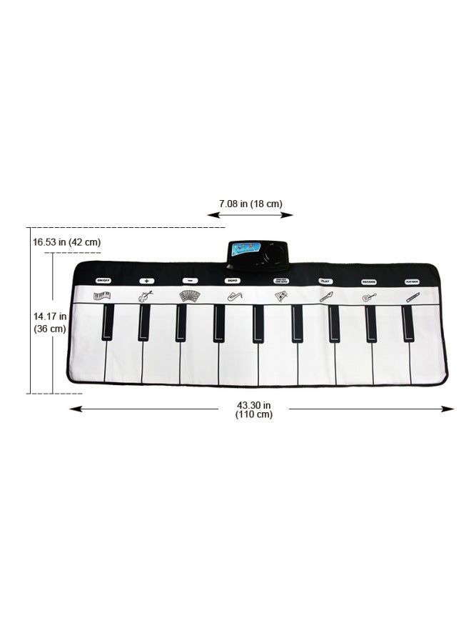 Coolplay Children's Piano Blanket Early Education Music Pad Black And White Piano Pad Electronic Piano Game Dancing Music Blanket - Image 4