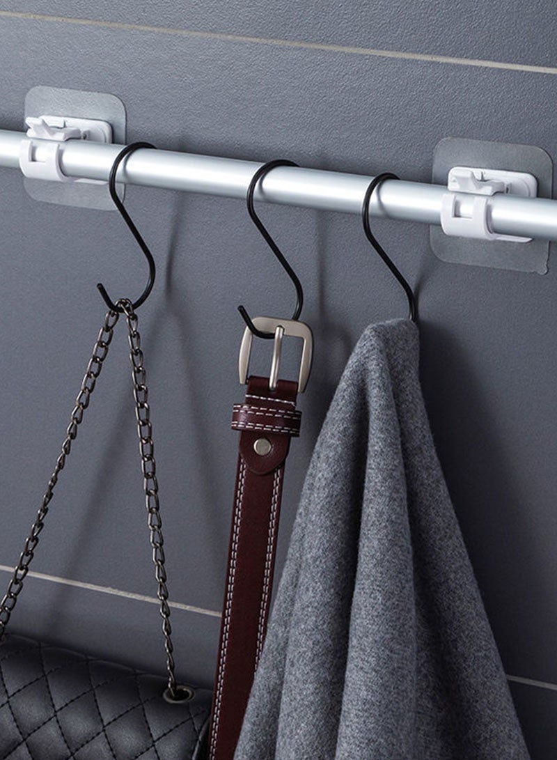 2 pieces of universal self-adhesive curtain rod plastic bracket without drilling holes, suitable for kitchens, bathrooms, and rooms - Image 3