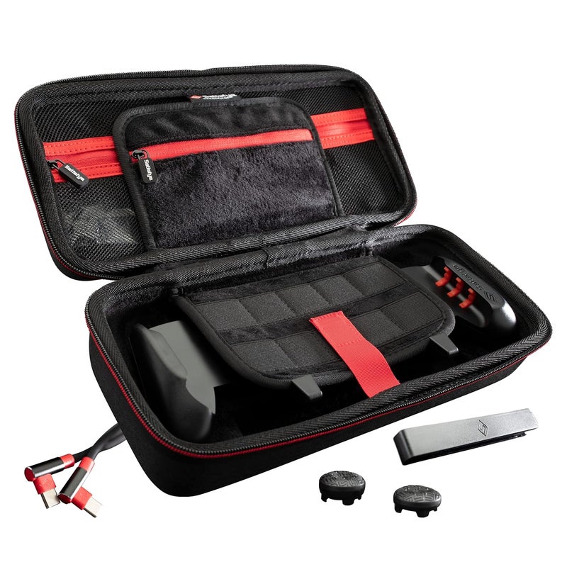 Satisfye – حزمة ZenGrip Pro Gen 3 OLED Elite، ملحقات متوافقة مع نينتندو سويتش - تتضمن الحزمة: قبضة، حقيبة إليت وكابل USB C-C منخفض الملف. - Image 2