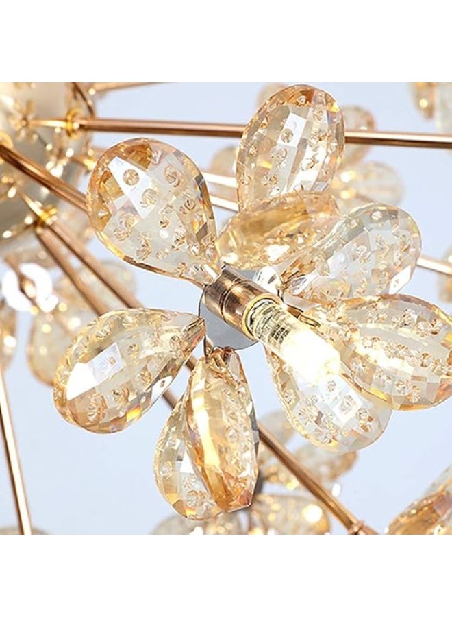 شروق الشمس ثريا كريستالية فاخرة بإضاءة عصرية - Image 4