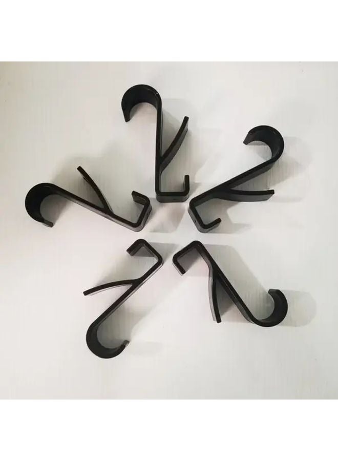 5 قطع من مشابك تعليق الحمام السوداء، حامل خطاف رف التجفيف متعدد الوظائف لسخان المناشف الساخن - Image 1