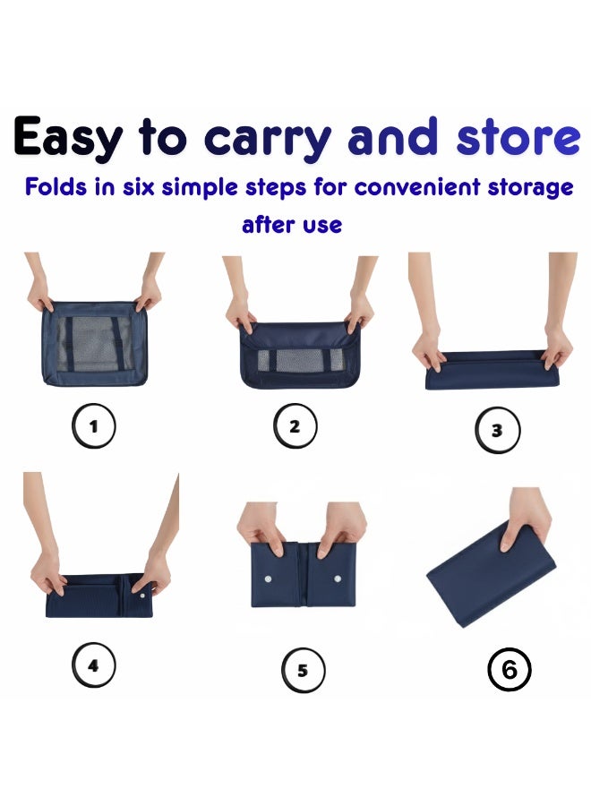 مجموعة مكعبات تعبئة السفر مكونة من 7 قطع - منظمات أمتعة متينة مزودة بسحابات شديدة التحمل للملابس والأحذية وأدوات النظافة الشخصية والأغراض الأساسية - حقائب تخزين سفر متعددة الأحجام للحقائب المنزلية والنادي الرياضي ورحلات العمل - هدية مثالية للرجال والنساء - Image 5