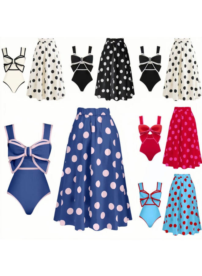 Generic And Bikini Two-piece Skirt Conservative One-piece Swimsuit Women's Wholesale-Color:Black Skirt-Size:S  - Image 2