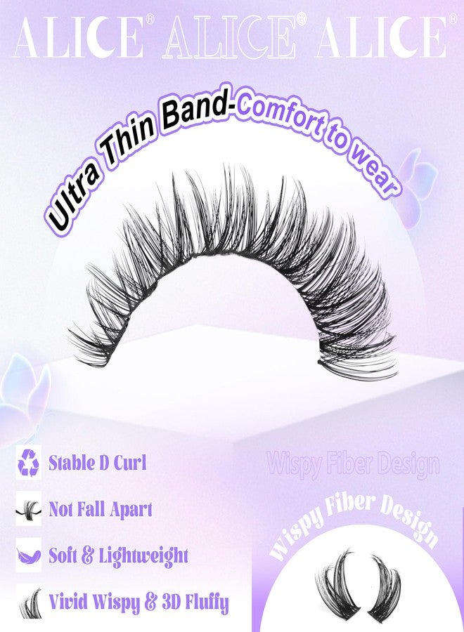 ALICE Lash Clsusters Kit Wispy Eyelash Clusters Kit Cluster 10-18mm Natural Eyelash Extension Kit 168pcs Thin Band Individual Lashes Kit with Lash Glue Bond and Seal DIY at Home - Image 4