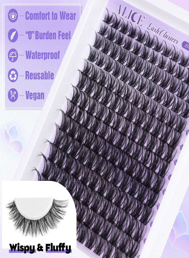 ALICE Lash Clsusters Kit Wispy Eyelash Clusters Kit Cluster 10-18mm Natural Eyelash Extension Kit 168pcs Thin Band Individual Lashes Kit with Lash Glue Bond and Seal DIY at Home - Image 2