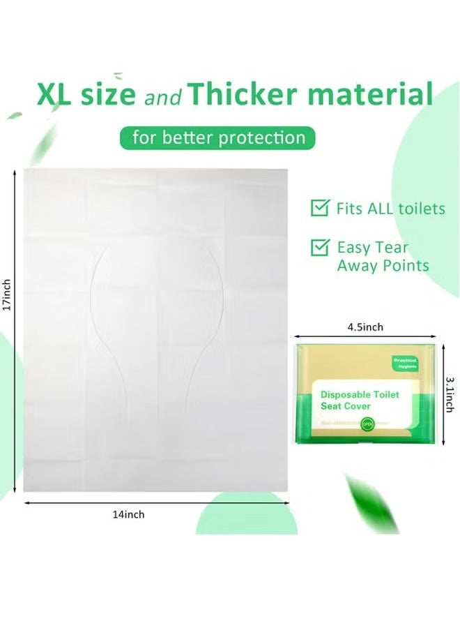 كيوومي طقم غطاء مقعد تواليت للاستعمال مرة واحدة مكون من 50 قطعة شفاف - Image 4