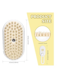 OUYoo OUYoo Spray Cat Brush for Shedding ， CatDog Steam Brush, Cat Bath Brush, Pet Steam Brush, Cat Brush with Water ，Pet Spray Hair Comb, Cat Hair Brush with Steamer (white)  - Image 5